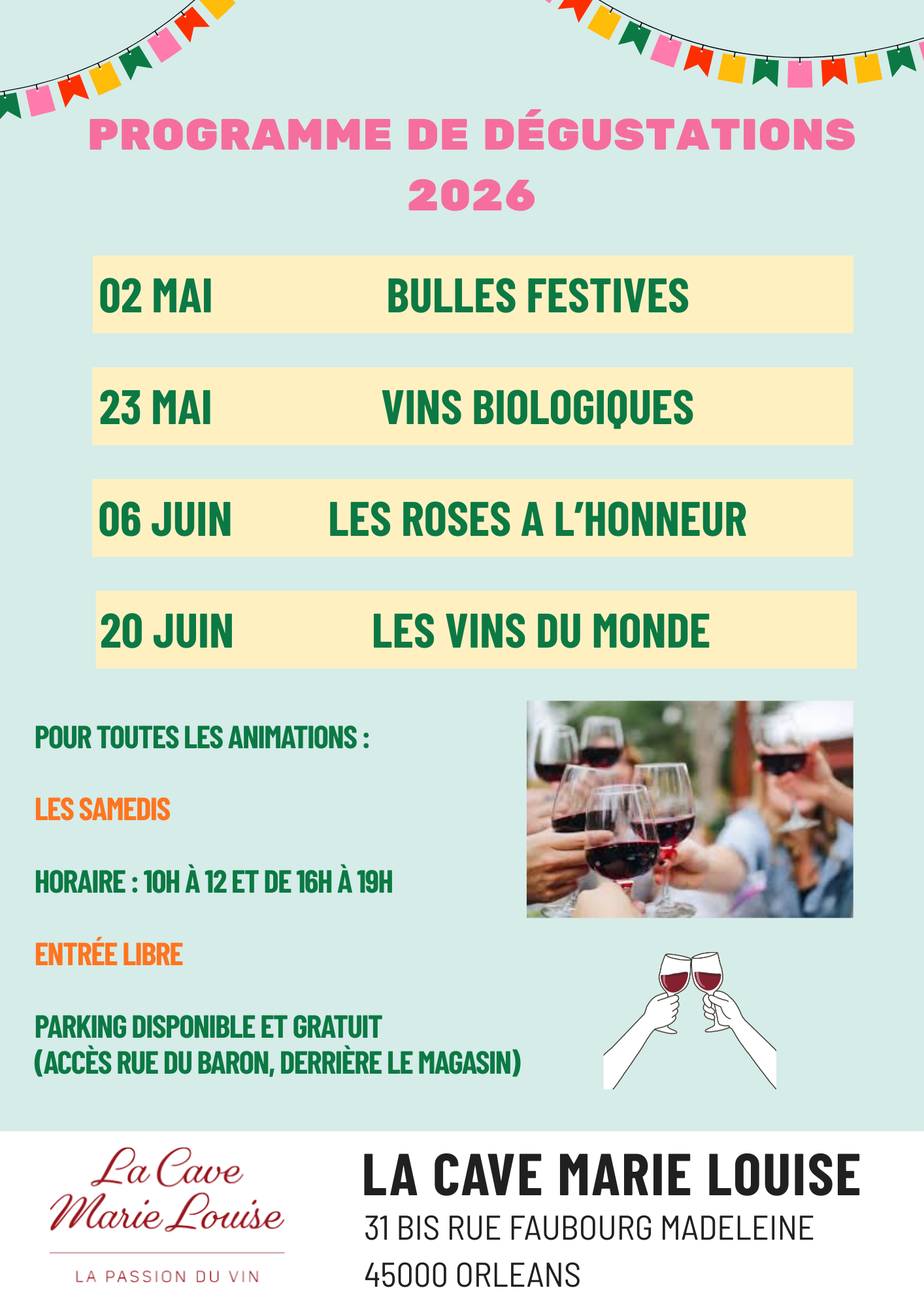 programme événement dégustations